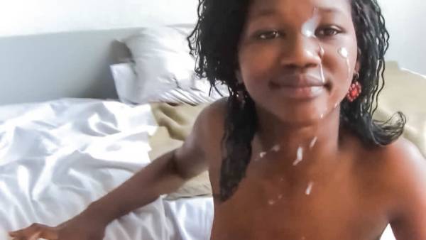 Ebony Teen Facial Cumshot After Getting Railed By A Huge White Cock on tubepornebony.com
