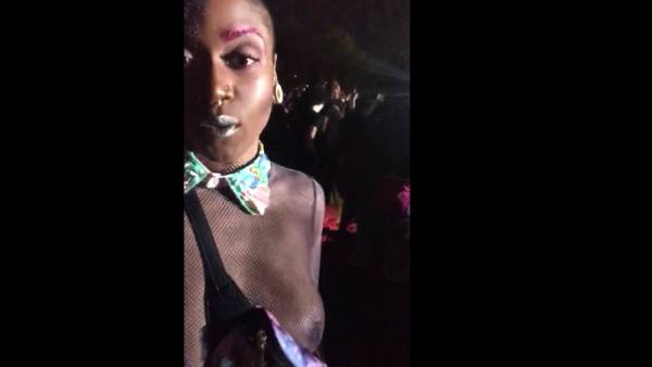 Ebony Hoe At Outdoor Party on tubepornebony.com