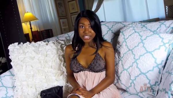 Shaved & Slender Ebony Star - Ashton Devine on tubepornebony.com