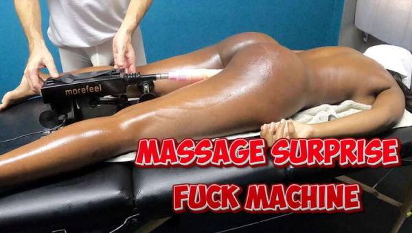 Ebony Sex Machine Surprise: Real Orgasms for a Black Woman during Massage on tubepornebony.com